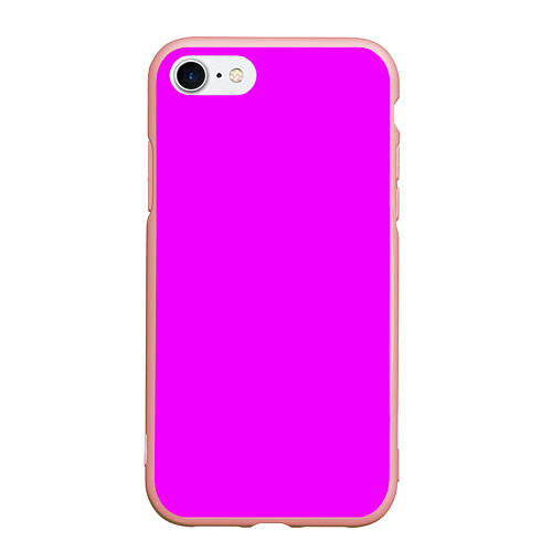 Чехол iPhone 7/8 матовый Маджента без рисунка / 3D-Светло-розовый – фото 1