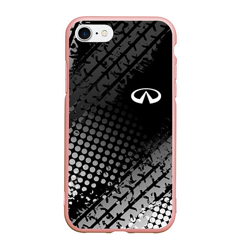 Чехол iPhone 7/8 матовый Infiniti / 3D-Светло-розовый – фото 1