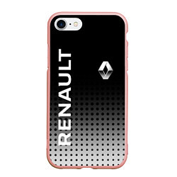 Чехол iPhone 7/8 матовый Renault, цвет: 3D-светло-розовый