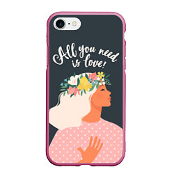 Чехол iPhone 7/8 матовый All you need is love
