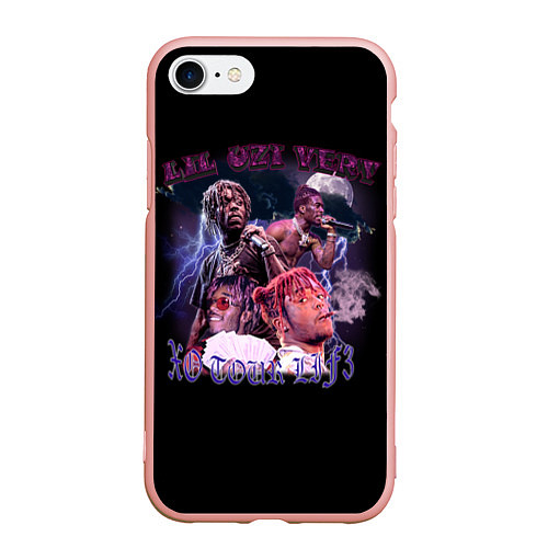 Чехол iPhone 7/8 матовый LIL UZI VERT XO TOUR LIF3 / 3D-Светло-розовый – фото 1