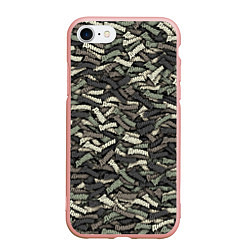 Чехол iPhone 7/8 матовый Камуфляж - Димон, цвет: 3D-светло-розовый