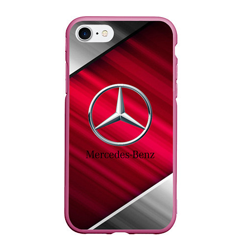 Чехол iPhone 7/8 матовый MERCEDES BENZ S / 3D-Малиновый – фото 1