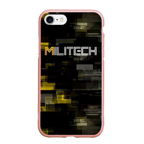 Чехол iPhone 7/8 матовый MILITECH камуфляж Cyberpunk 2077 / 3D-Светло-розовый – фото 1