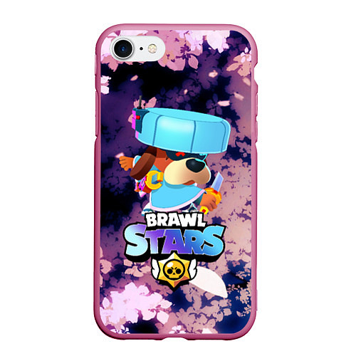 Чехол iPhone 7/8 матовый Brawl Stars - Ronin Ruffs / 3D-Малиновый – фото 1