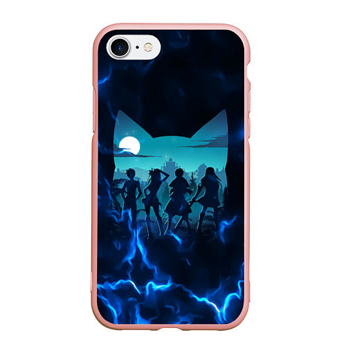 Чехол iPhone 7/8 матовый Fairy tail Хвост Феи / 3D-Светло-розовый – фото 1