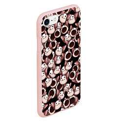 Чехол iPhone 7/8 матовый Popping cats, цвет: 3D-светло-розовый — фото 2