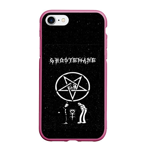 Чехол iPhone 7/8 матовый GHOSTEMANE / 3D-Малиновый – фото 1