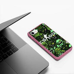 Чехол iPhone 7/8 матовый CS:GO - Impire Чертята, цвет: 3D-малиновый — фото 2