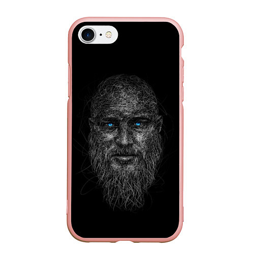 Чехол iPhone 7/8 матовый Ragnar Lodbrok / 3D-Светло-розовый – фото 1