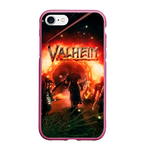 Чехол iPhone 7/8 матовый Valheim / 3D-Малиновый – фото 1