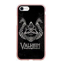 Чехол iPhone 7/8 матовый Valheim, цвет: 3D-светло-розовый