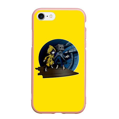 Чехол iPhone 7/8 матовый Little nightmares 2 Yelow / 3D-Светло-розовый – фото 1