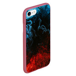 Чехол iPhone 7/8 матовый Огонь И Вода, цвет: 3D-малиновый — фото 2