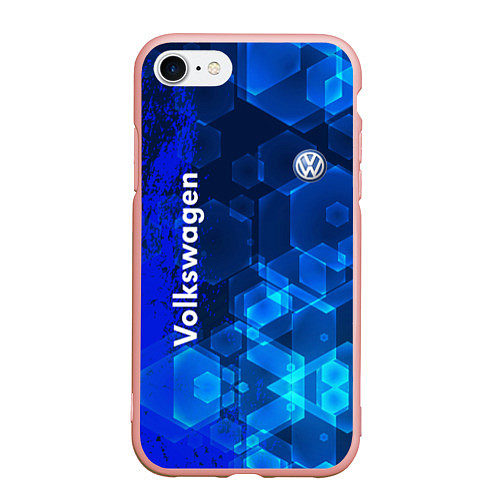 Чехол iPhone 7/8 матовый Volkswagen / 3D-Светло-розовый – фото 1