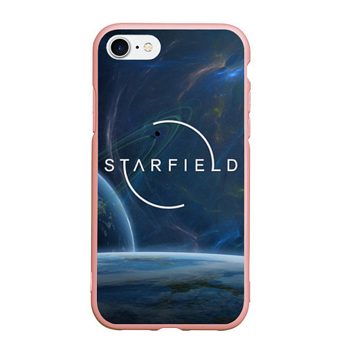 Чехол iPhone 7/8 матовый Starfield / 3D-Светло-розовый – фото 1