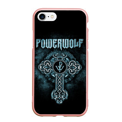 Чехол iPhone 7/8 матовый Powerwolf, цвет: 3D-светло-розовый