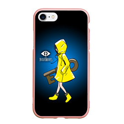 Чехол iPhone 7/8 матовый Little Nightmares, цвет: 3D-светло-розовый