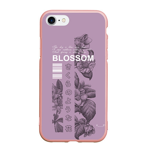 Чехол iPhone 7/8 матовый Blossom / 3D-Светло-розовый – фото 1