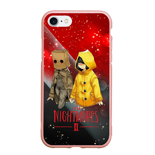 Чехол iPhone 7/8 матовый Little Nightmares 2 / 3D-Светло-розовый – фото 1