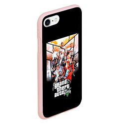 Чехол iPhone 7/8 матовый Grand Theft Auto five, цвет: 3D-светло-розовый — фото 2