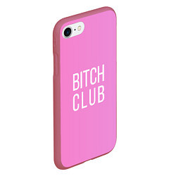 Чехол iPhone 7/8 матовый Bitch club, цвет: 3D-малиновый — фото 2