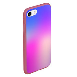 Чехол iPhone 7/8 матовый Неоновая голографиия, цвет: 3D-малиновый — фото 2