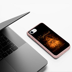 Чехол iPhone 7/8 матовый NIGHTWISH, цвет: 3D-светло-розовый — фото 2