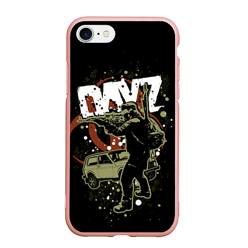 Чехол iPhone 7/8 матовый DayZ / 3D-Светло-розовый – фото 1