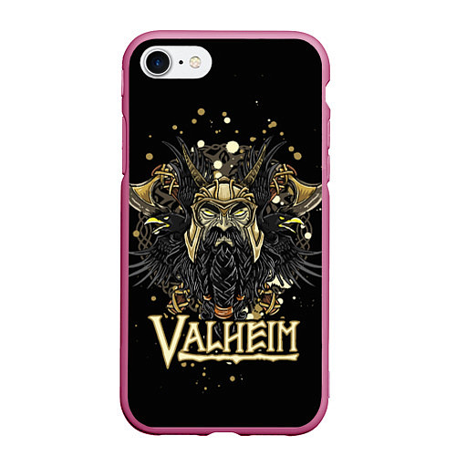 Чехол iPhone 7/8 матовый Valheim / 3D-Малиновый – фото 1