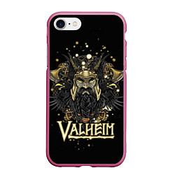 Чехол iPhone 7/8 матовый Valheim, цвет: 3D-малиновый