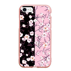 Чехол iPhone 7/8 матовый САКУРА SAKURA ВИШНЯ, цвет: 3D-светло-розовый