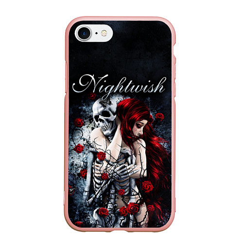 Чехол iPhone 7/8 матовый NIGHTWISH / 3D-Светло-розовый – фото 1