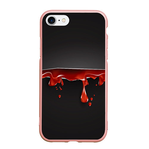 Чехол iPhone 7/8 матовый Разрезанный / 3D-Светло-розовый – фото 1