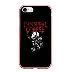 Чехол iPhone 7/8 матовый Cannibal Corpse 1, цвет: 3D-светло-розовый