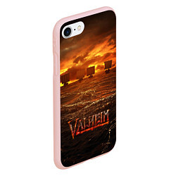 Чехол iPhone 7/8 матовый Valheim Корабли, цвет: 3D-светло-розовый — фото 2