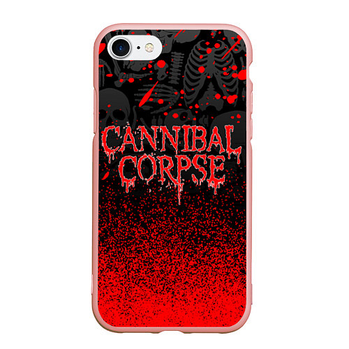 Чехол iPhone 7/8 матовый CANNIBAL CORPSE / 3D-Светло-розовый – фото 1