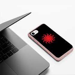 Чехол iPhone 7/8 матовый Солнце Славянский символ, цвет: 3D-светло-розовый — фото 2