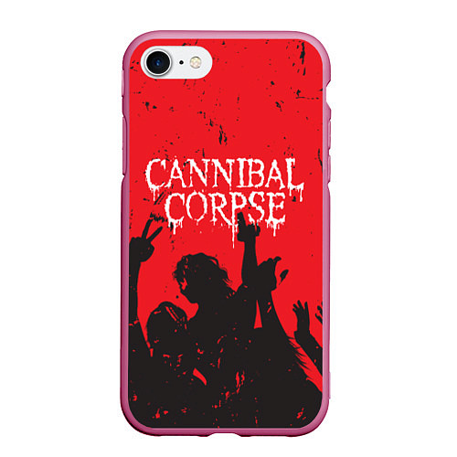 Чехол iPhone 7/8 матовый Cannibal Corpse Труп Каннибала Z / 3D-Малиновый – фото 1