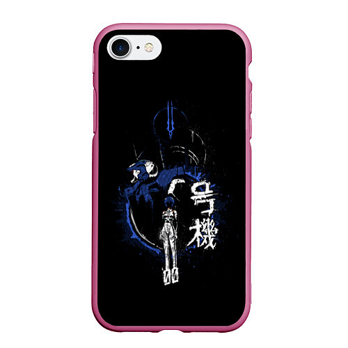 Чехол iPhone 7/8 матовый ЕВАНГЕЛИОН EVANGELION / 3D-Малиновый – фото 1