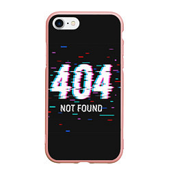 Чехол iPhone 7/8 матовый Глитч 404, цвет: 3D-светло-розовый