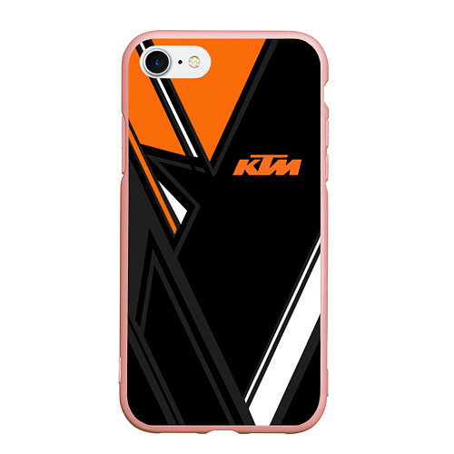 Чехол iPhone 7/8 матовый KTM КТМ / 3D-Светло-розовый – фото 1