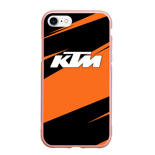 Чехол iPhone 7/8 матовый KTM КТМ / 3D-Светло-розовый – фото 1