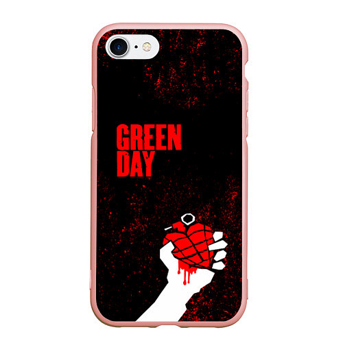 Чехол iPhone 7/8 матовый Green day / 3D-Светло-розовый – фото 1