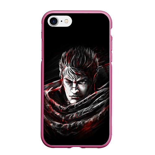 Чехол iPhone 7/8 матовый BERSERK БЕРСЕРК / 3D-Малиновый – фото 1