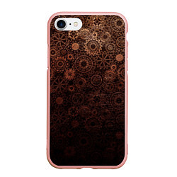 Чехол iPhone 7/8 матовый Шестеренки, цвет: 3D-светло-розовый