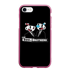 Чехол iPhone 7/8 матовый The Soul Brothers, цвет: 3D-малиновый