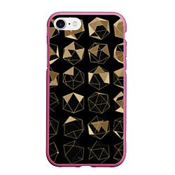 Чехол iPhone 7/8 матовый Геометрические фигуры, цвет: 3D-малиновый