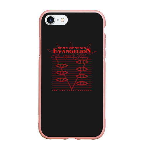 Чехол iPhone 7/8 матовый Evangelion Neon Genesis / 3D-Светло-розовый – фото 1