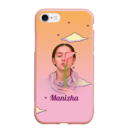 Чехол iPhone 7/8 матовый Манижа Manizha / 3D-Светло-розовый – фото 1